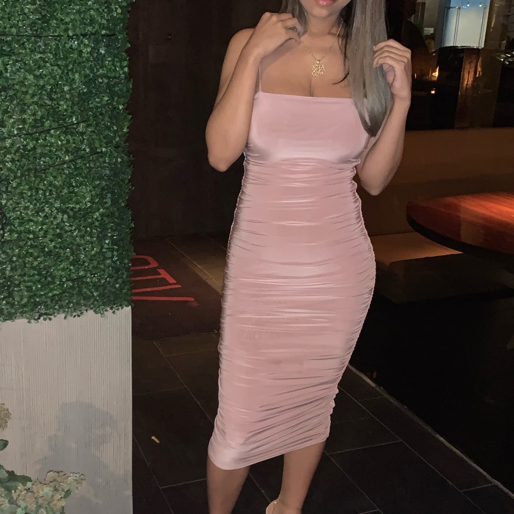 Blush Ruched Dress